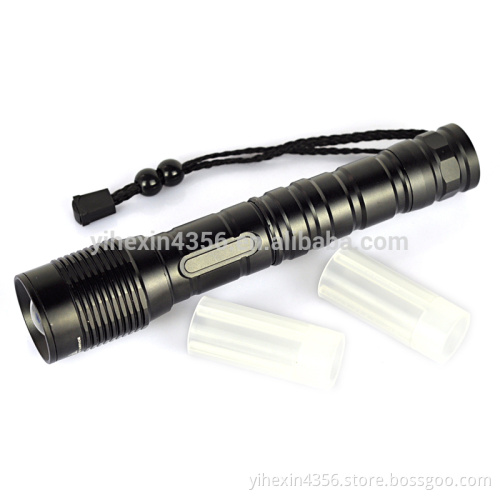 Boruit High Power Zoom Rechargeable Tactical CREE T6 LED Flashlight